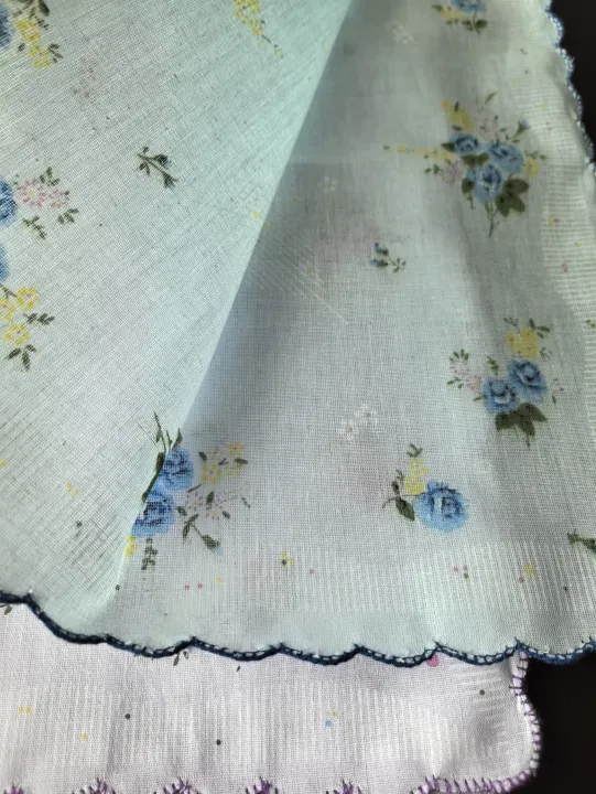 Thin%20Feel%20Cotton%20Handkerchief%20for%20Women,%20Printed%20Handkerchief,%20Retro%203PCs,%2011.6in%20-%20Image%204