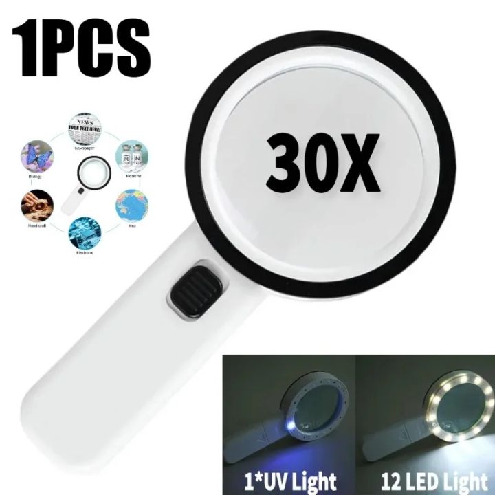 30X%20High%20Power%20UV%20Light%20Magnifier%20with%2012%20LED%20Portable%20Handheld%20Loupe%20for%20Jewelry%20Repair%20Reading%20and%20Inspection%20-%20Image%206