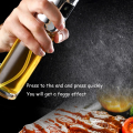 Oil Sprayer Stainless Steel Transparent Glass Spray Bottle. 