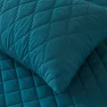 2pcs Waterproof Throw Pillowcases Envelope Soft Breathable Pillow Covers for Bed Protector 50x75cm, Grey/Blue/Green. 