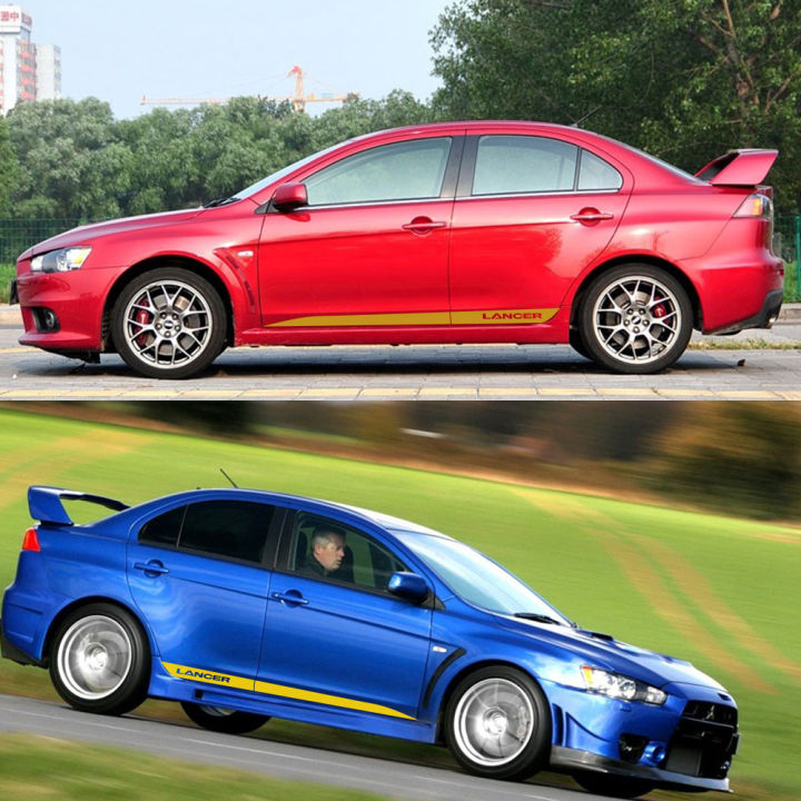 2Pcs%20Car%20Side%20Stripes%20Stickers%20For%20Mitsubishi%20Lancer%20Tuning%20Accessories%20DIY%20Auto%20Vinyl%20Film%20Decals%20Sports%20Styling%20-%20Image%204