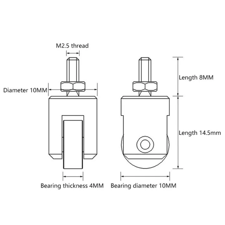 Roller Dial Dial Indicator Wheel Probe Tips M2.5 Metal Roller Contact Point For ...