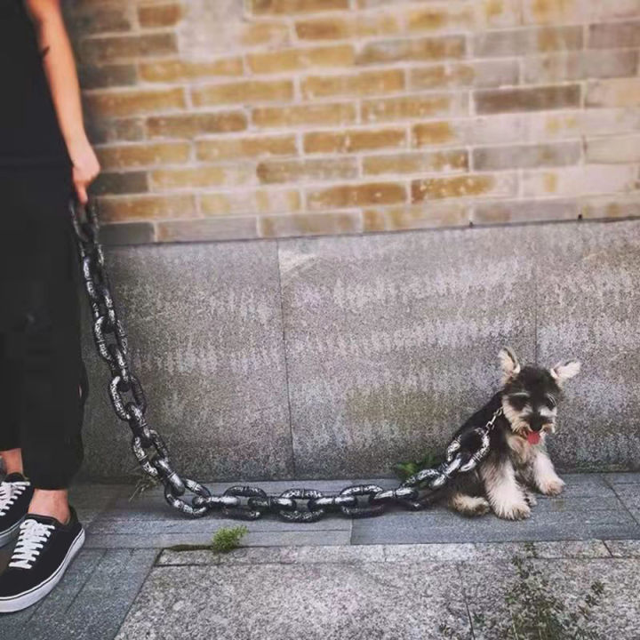 Simulated%20Iron%20Chain%20Dog%20with%20Dog%20Chain%20Traction%20Rope%20Dog%20Rope%20Funny%20Outdoor%20Plastic%20Thick%20Chain%20-%20Image%202
