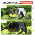 Scvcn New Men's UV400 Photochromic Cycling Sunglasses Women Sports Running Eyewear for Men Glasses Road Bike Bicycle Goggles.