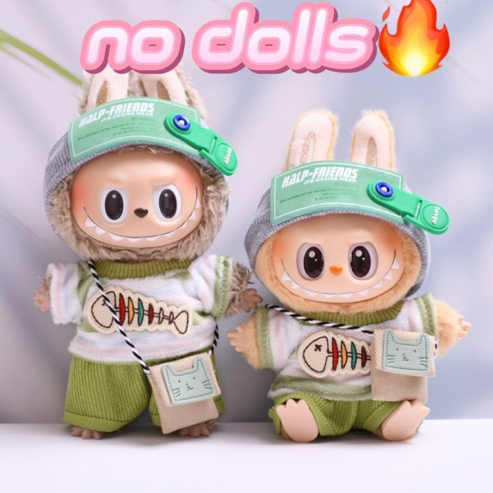 For Labubu Pendant First And Second Generation Fish Bone Series Set ...