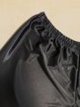 1Pc Ice Silk Men's Summer Breathable Sleeper Pants with Elastic and Comfortable Fit, Fashionable and Versatile, Casual,. 