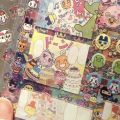 8pcs Japanese anime Tamagotchi Style pixel graph Cut film sticker desktop phone shell decoration Hand account diy accessory toy. 