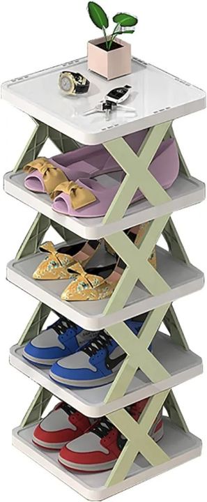 New%20Shoe%20Rack%205%20Layers-New%20Multi-functional%20Household%20Foldable%20Shoe%20Cabinet/%20Portable%20Plastic%20Shoe%20Shelf%20-%20Image%204