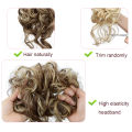 Synthetic Hair Bun Wig For Women Elastic  Band Hair Extentions Chignon Heat Resistant Bun Black Brown. 