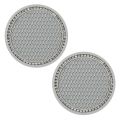 2Pcs Car Bling Rhinestone Cup Holder Drink Pad Interior Decoration Anti-slip Mat Round Durable Coaster Heat Resi Car Accessories.