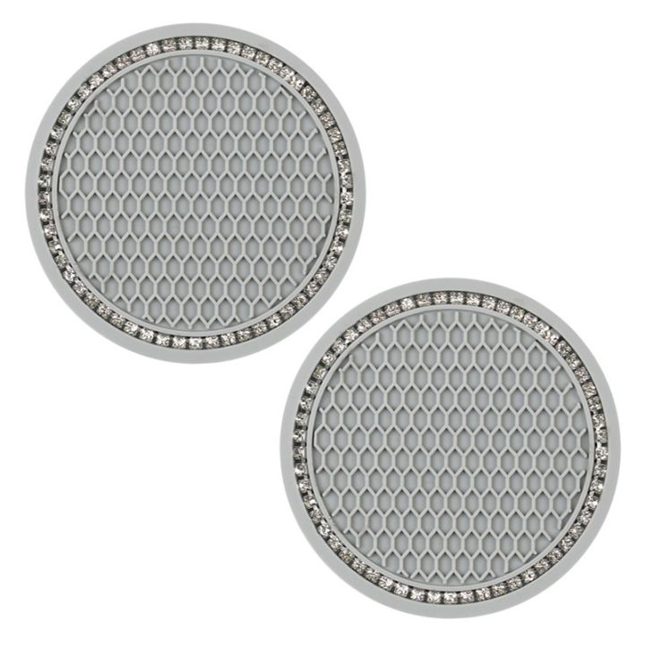 2Pcs%20Car%20Bling%20Rhinestone%20Cup%20Holder%20Drink%20Pad%20Interior%20Decoration%20Anti-slip%20Mat%20Round%20Durable%20Coaster%20Heat%20Resi%20Car%20Accessories%20-%20Image%207