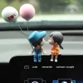 Cute Ornaments Couple Action Figurines Balloons For Car Dashboard Decoration. 