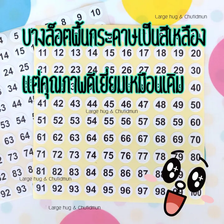 Thick%20Dark%20Numbers/Stickers%201-100,%20White%20Paper%20Surface,%20Black%20Letters%20-%20Image%202