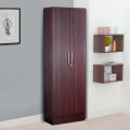 Kenzou Two Door Almira / Wardrobe with Multiple shelves & lock door  in Walnut Finish from  Furnisha Home Decor. 