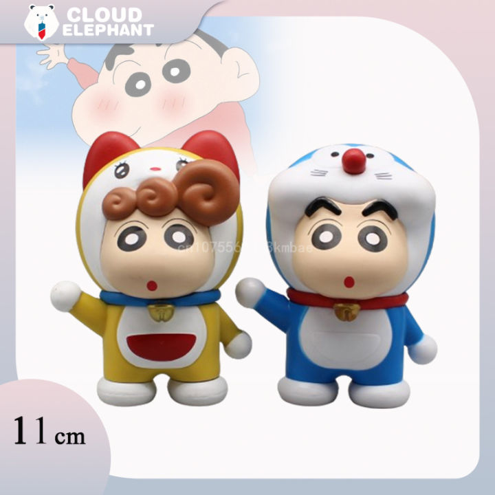 Crayon Shin-chan Anime Figure Shinchan Cosplay Doraemon Action Figurine Creative 11cm Pvc Model Collection Decoration Gift Toy