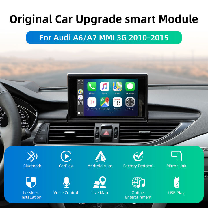 Wireless%20CarPlay%20Android%20Auto%20Retrofit%20Decoder%20Box%20Kit%20for%20Audi%20A6%20A7%202010-2015%20MMI%203G%20System%206.5/7%20Inch%20Screen%20Upgrade%20OEM%20Feel%20-%20Image%202