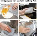 10 pcs Magic Cleaning Cloth  single -sided Metal Steel Wire Rags Kitchen Dish Pot Washdishing. 