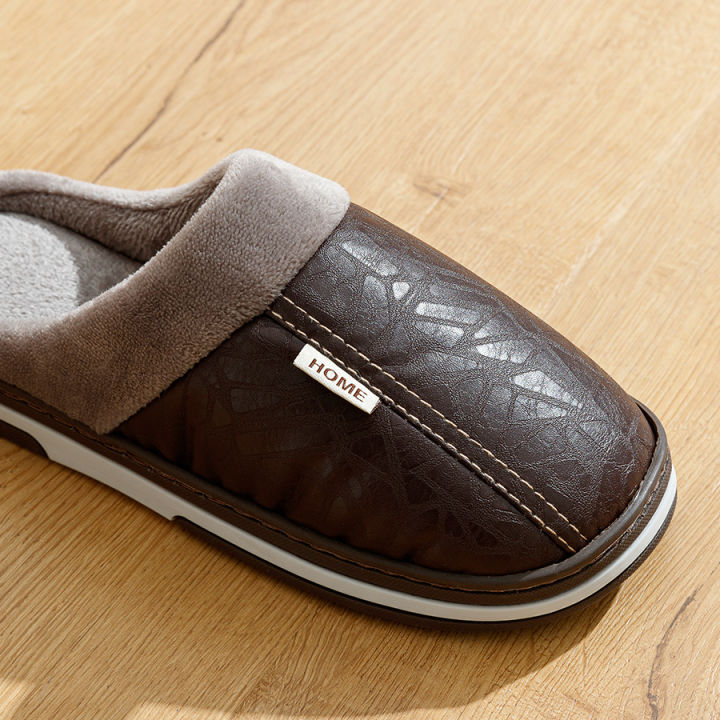 Men's%20Big%20Size%20Winter%20slippers%20Indoor%20Pu%20Leather%20Home%20Fluffy%20Casual%20Slides%20Men%20Bedroom%20Comfy%20Shoes%20Houseshoes%20-%20Image%205