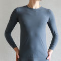 Men's Undershirt Thermal Underwear Tops Super Thin Men Ice Silk Underwear Sheer T Shirts Long Johns Male Long Sleeves Tops Tees. 