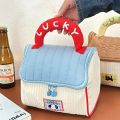 Cute Cottage Makeup Bag for Girls, Large Capacity Skincare Storage Bag, Portable Handheld Travel Wash Bag. 
