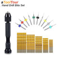 Micro Mini Pin Vise Hand Drill Twist Bit PCB Set Rotary Tool For DIY Craft Carving Resin Polymer Clay Plastic Jewelry Making. 