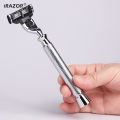 iRAZOR Classic Men's Beard Shaving Manual Razor  with 3-Layer Mach 3 Triple Blade Grooming Tool. 