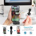 3 IN 1 Wireless Lavalier Microphone Noise Reduction 3.5MM Mini Lapel Mic for IPhone/Android Phone/Camera/Laptop Video Recording. 