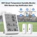 New Tuya WiFi Weather Station Thermohygrometer Gateway&2/4/6/8/10 pcs Outdoor IP65 Waterproof 433mhz Temperature&Humidity Sensor.