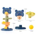 2-7 Layes Track Rolling Ball Pile Tower Early Educational Toy for Babies Rotating Track Educational Stacking Toy for Kids Gift. 