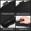 High-Quality XXL RGB Gaming Mouse Pad SMALL & Large Size with Gel Wrist Pad - Extended & Small Led Soft Cloth Mousepad Mat with Non-Slip Rubber Base & 14 Lighting Modes for Gamers, PC Computer, Laptop, Office - (800×300×4mm) - Black - FunBug. 