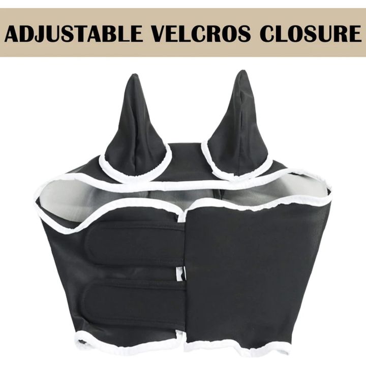 Anti%20Fly%20Stretchy%20Knitted%20Mesh%20Mask%20Ear%20Protection%20Meshed%20Horse%20Ear%20Cover%20Fly%20Mask%20Bonnet%20Net%20Horse%20Riding%20Equestrian%20Equipment%20-%20Image%205