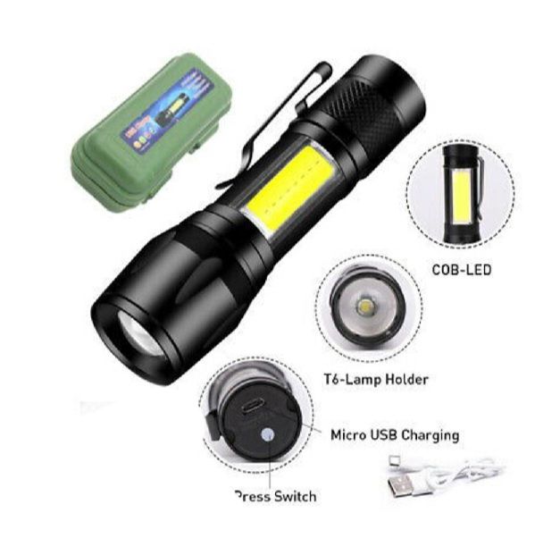 Zoom able USB Reachable LED smart flash light and Torch _ USB charging ...