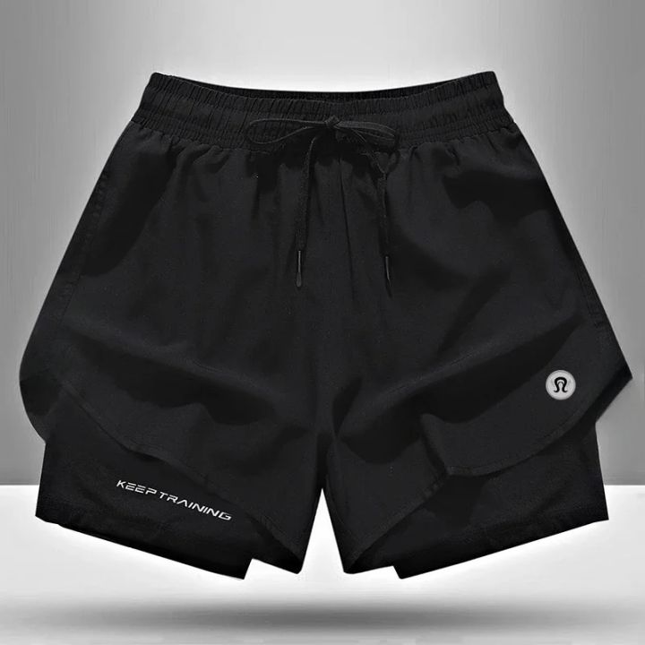 Quick-drying Summer Sports Shorts Men's and Women's Quick-drying Ice Silk Thin Yoga Fitness Training Three-point Pants