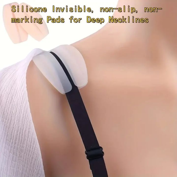 6pcs%20Invisible%20Silicone%20Bra%20Strap%20Pads,%20Non-Slip%20&%20Traceless%20Pressure-Relief,%20White/Black%20Options%20-%20Image%202
