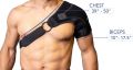 Shoulder Compression Sleeve Brace — Adjustable Shoulder Support Sling for Men and Women — Support for Rotator Cuff, AC Joint, Labrum and Tendon. 