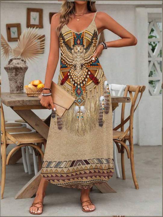 Women's%20Fashion%20Western%20Ethnic%20Print%20Casual%20Suspender%20Dress%20-%20Image%206