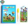 Original Paw Patrol Magic Book Children Creative Graffiti Water Painting Puzzle Toys Anime Dog Model Seal Cartoon Print Gifts. 
