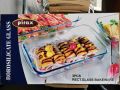 3 Pcs Set Pirax Oven Proof Glass Serving Dish - Transparent 3 Pcs Set.