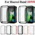 Soft Protective TPU Cover For Huawei Band 10, 9, 8 Case TPU Full Screen Protector Shell Bumper Plated Case.