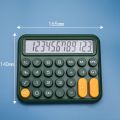Mechanical Switch Calculator, Cute 12 Digit Large LCD Display Big Button Calculator Clear Standard for Daily and Basic Office,Automatic Sleep,with Battery. 