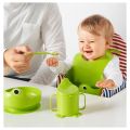 IKEA MATA 4-piece eating set, green. 