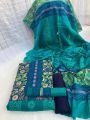 Unstitched cotton material block printed coloful comfortable three piece collection for women. 