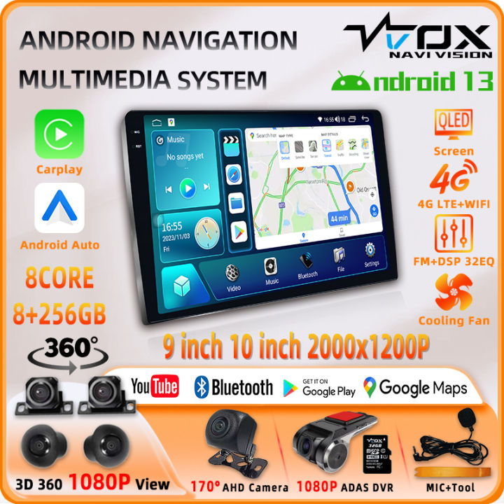 VVOX 7862 Universal CarPlay Android Auto GPS Navigation with 2K QLED ...