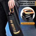Outdoor fashionable sports water bottle with scale, portable car handle ring, plastic water cup pop-up cover(1 liter). 