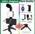 AY-49 Vlog Making Kit with LED Light & Microphone | Mobile Video Recording Kit | Mini Tripod Stand for YouTube, TikTok & Live Streaming. 