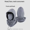 Summer Anti-UV Sun Hat With Mask Shawl Breathable Motorcycle Headscarf Ice Silk Pullover Cap Unisex Beach Cap For Outdoor Sports. 