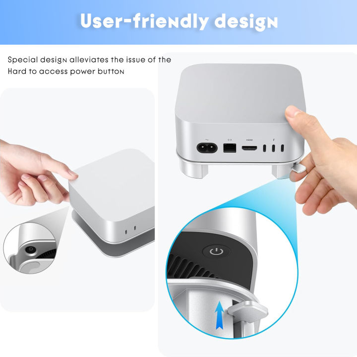 Aluminum%20Stand%20for%20Mac%20Mini%20M4/M4%20Pro:%20Cooling%20Holder%20with%20Power%20Button%20Access%20&%20Anti-Slip%20Design%20-%20Image%203