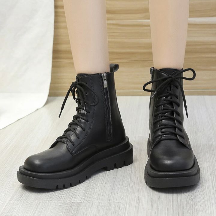 New%20Women's%20Platform%20Shoes%20Autumn%20Round%20Toe%20Side%20Zipper%20Ankle%20Boots%20for%20Women%20Casual%20Sneakers%20Outdoor%20Women's%20Platform%20Boots%20-%20Image%205