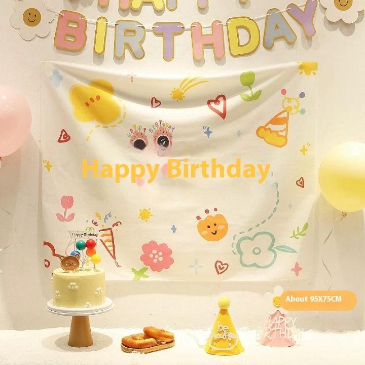 VIKAMA%20Birthday%20Tapestry%20Adorable%20Animal%20Party%20Decoration%20Backdrop%20Baby's%20100th%20Birthday%20Decoration%20Tapestry%20-%20Image%205