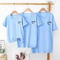 Summer Cotton Baby Mom Dad T Shirts Tops Fashion Family Matching Outfits Daddy Mommy And Daughter Son Matching Clothes. 